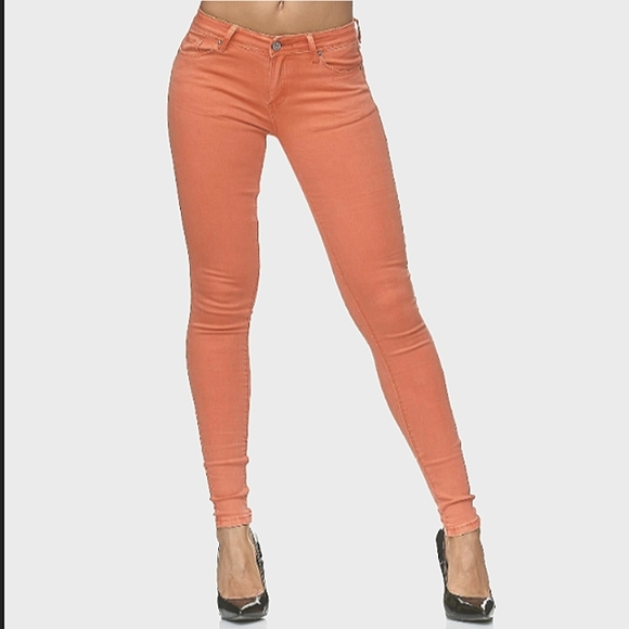 True Religion Denim - True religion orange jeans rustic skinny 27